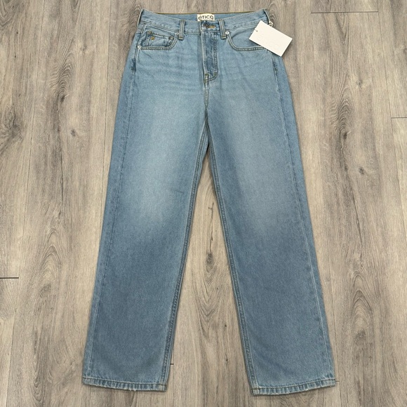 Etica Denim - Etica Casual Sky Blue Denim Tyler High Rise Straight Leg Jeans